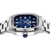 OPK Stainless Steel Blue Men's Watch, Quartz, Analog, Waterproof, Luminous, Band, Simple, Stylish, Student, Business,