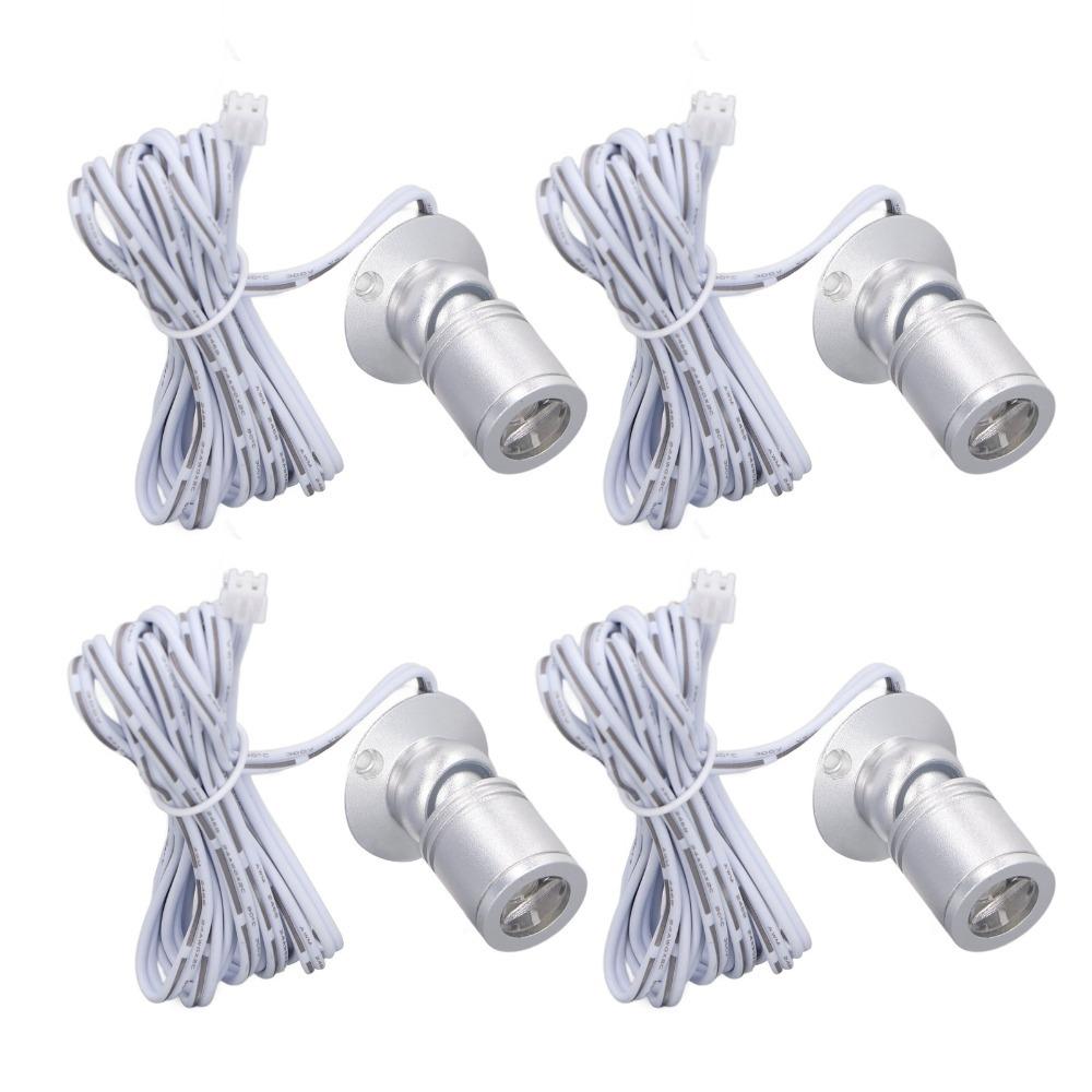 4-Pack 6.6ft Cable LED Display Spot Lights 5V LED Mini Spotlight  Pictures