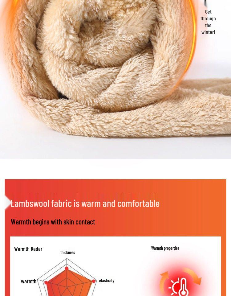Unisex Lambswool Jogger Pants for Kids – High Waist, Thickened, Plus Velvet, Warm and Casual for Autumn and Winter.
