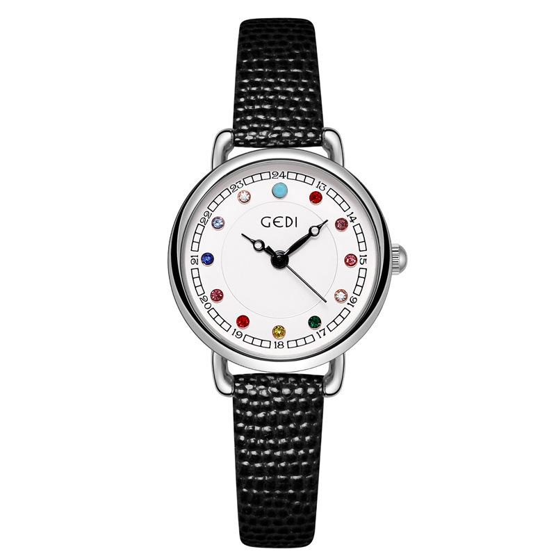 Birthstone Watch Women'S High Value Student Watch Retro Temperament Women'S Belt Quartz Watch