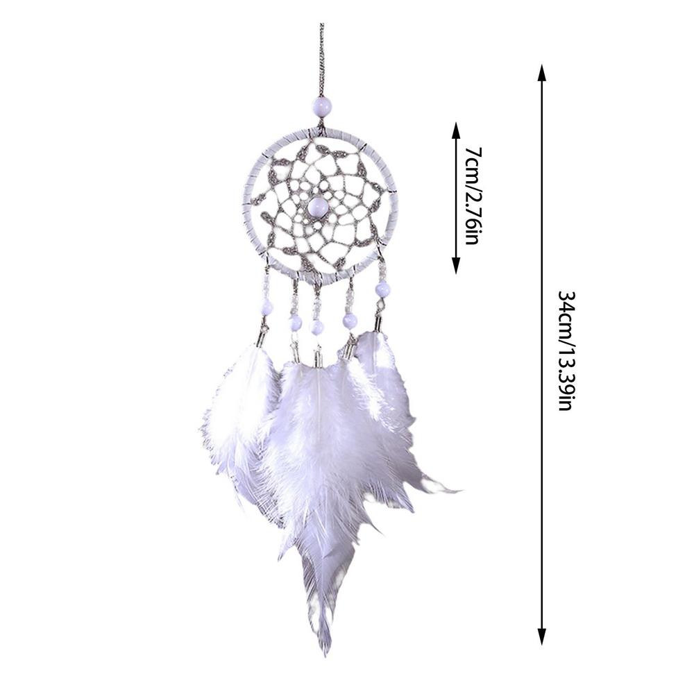 

Ловец снов Девичье сердце Национальные перьевые украшения Кружево Ленты Перья Обмотанные огни Декор для девичьей комнаты Ловец снов