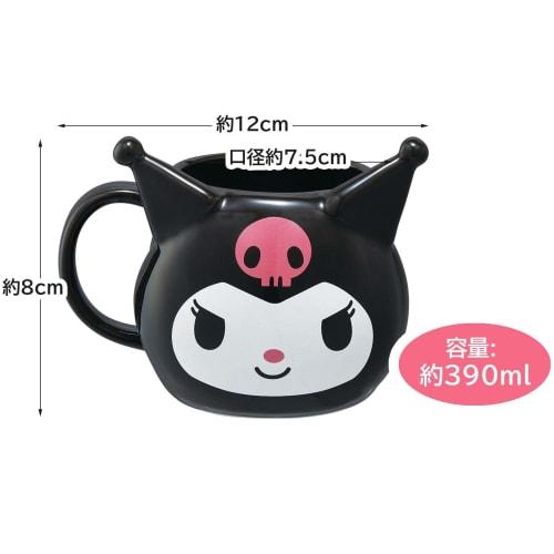 Skater Pottery Mug 390ml Die Cut Kuromi Sanrio CHMGD4-A