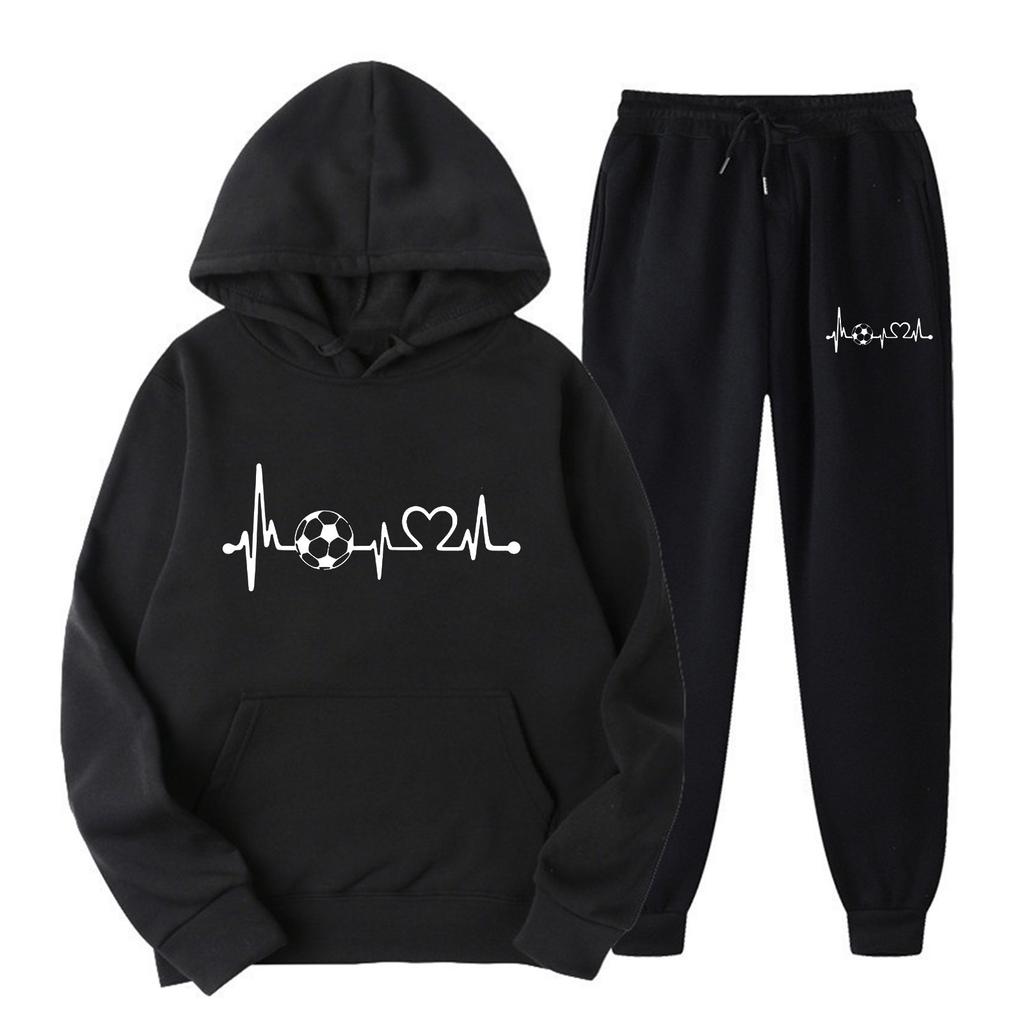New European and American Spring and Autumn Women's Sports Sweater Set Fashion Casual Sweater Sweatpants Set Hoodie Women
