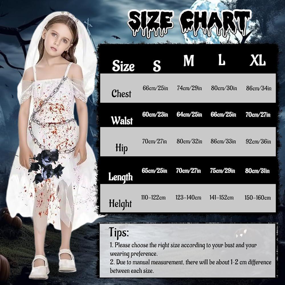 Halloween Witch Ghost Vampire Bride Cosplay Dress, Masquerade Witch Role Play Outfit
