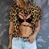 Summer Round Neck 3D Sexy Print Top Fashionable Casual Short Sleeved Women's T-shirts