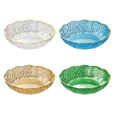Diamond Fruit Plate Flower Shaped Snack Plate Exquisite Dessert Salad Tray  Living Room