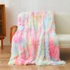 All-season Dormitory Small Blanket Nordic Style Polyester Crystal Velvet Sofa Blanket Simplicity Household Tie-dyed Nap Blanket