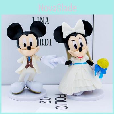 Mickey Mouse Og Minnie Bryllupsfigurer Pvc Par Gave Til Bryllup Og Boligindretning