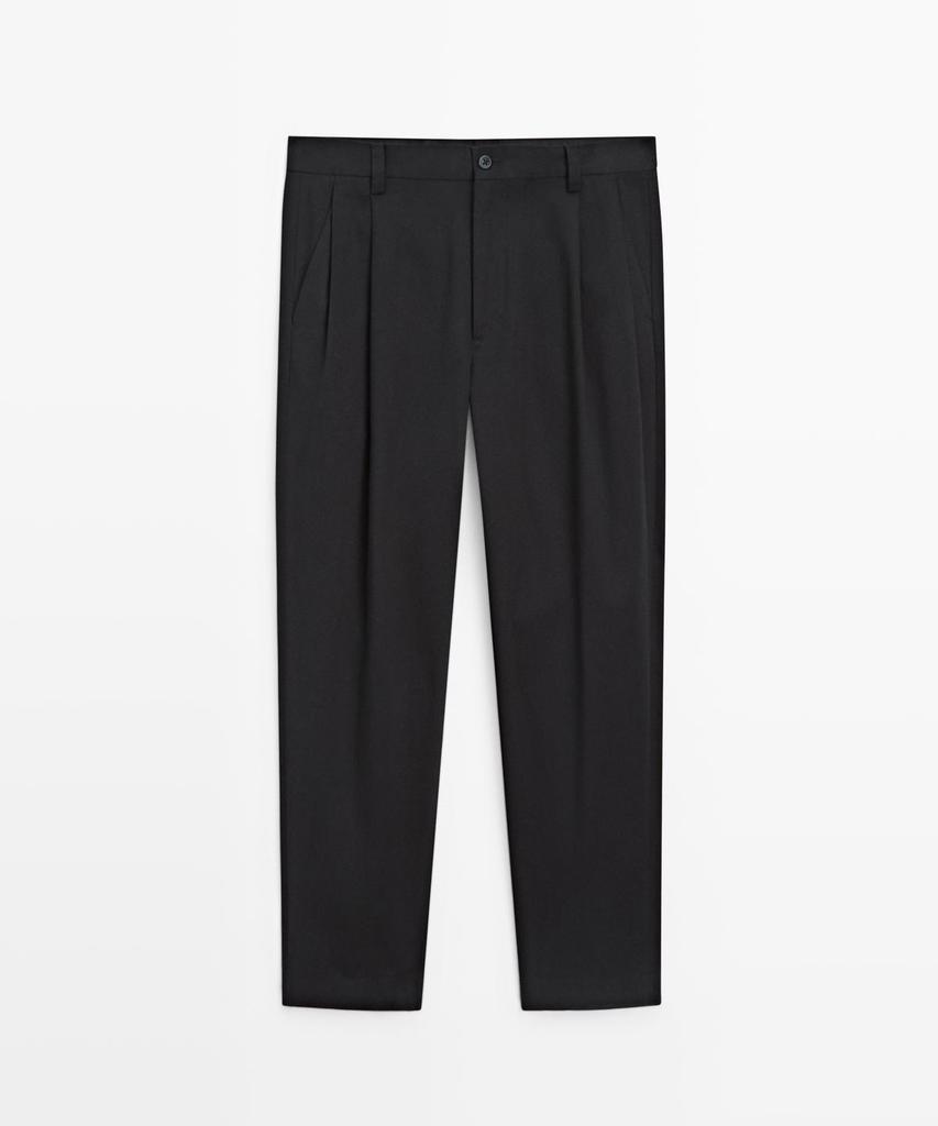 Masimodutti Cotton Pintuck Pants