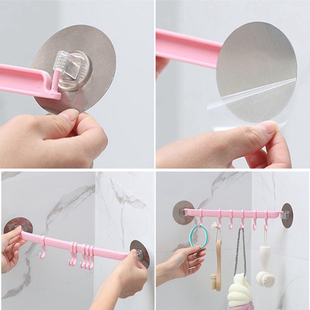 Wall Mounted Bathroom Accessories Hanging Shelves Organizer Hook Kitchen Supplies Key  Rack