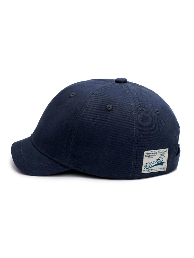 Baseballkappe aus Baumwolle mit kurzer Krempe für Herren und Damen, lässig, Vintage-Dad-Mütze, verstellbar, Trucker-Stil, niedriges Profil, Nylon-Verschlussband