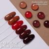 2025 Red Retro Whitening Caramel Gel Nail Polish Set for Manicure