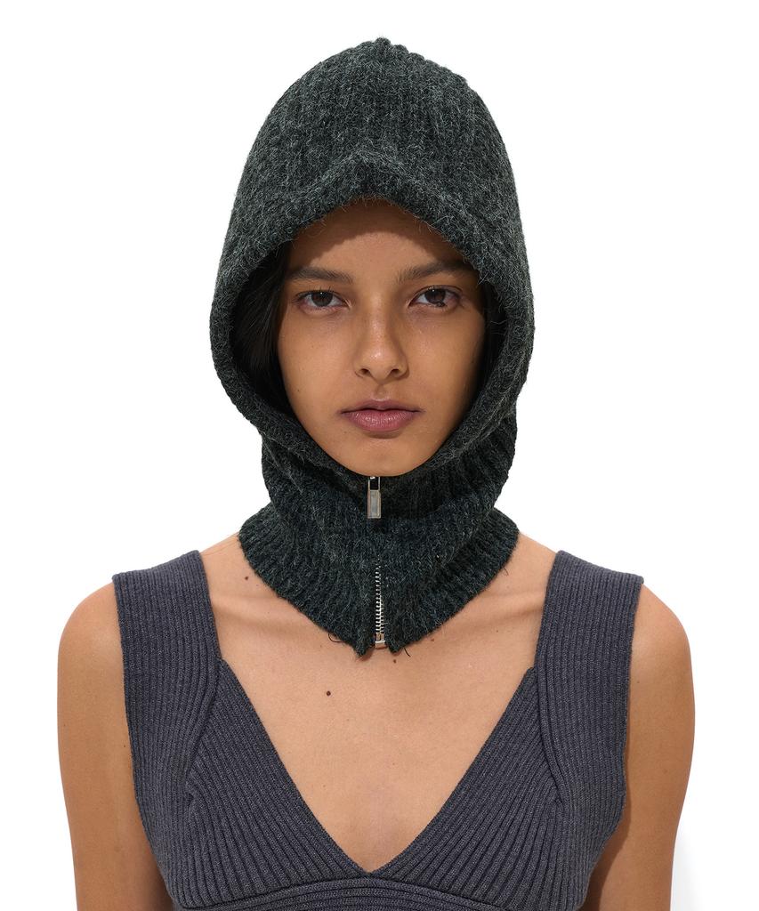 PARTIMENTO WOMEN Knit Balaclava_Charcoal