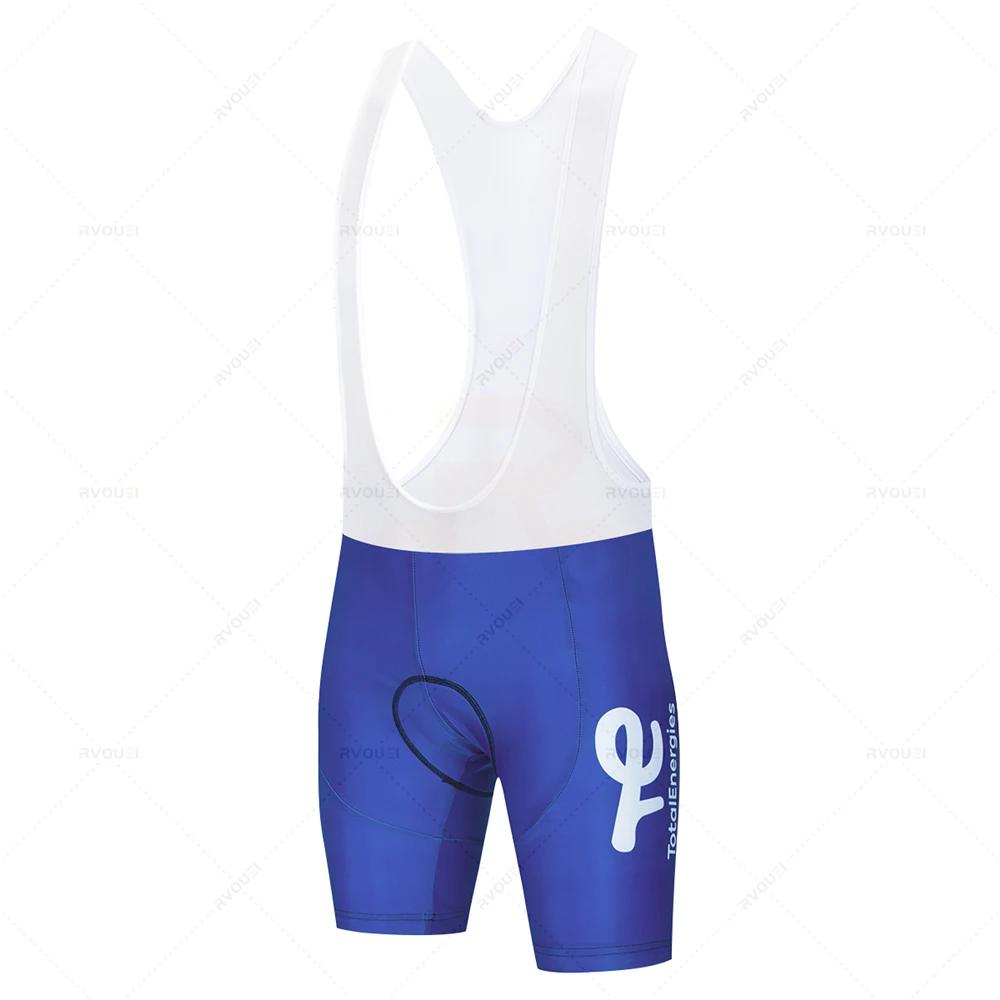 Total Energies Team Radtrikot Set Atmungsaktiv MTB Trikot Ciclismo Hombre Outdoor Sport Trägerhose Sommer Fahrradbekleidung