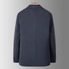 Men's 60% Wool Blend Business Plaid Overcoat