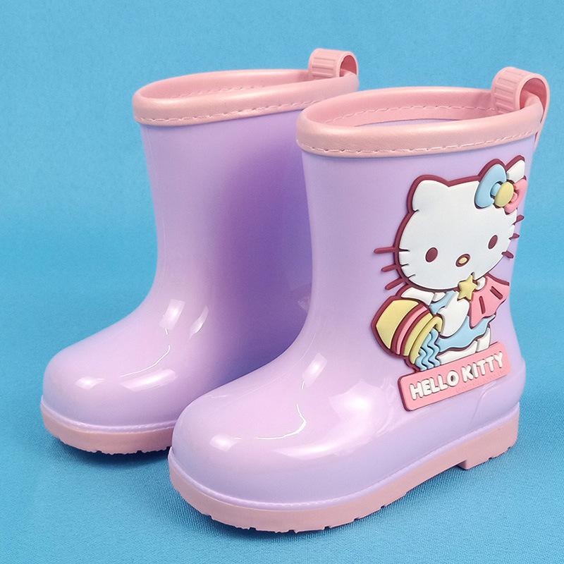 Ultraman Summer Four Seasons Children's Rain Boots Boys Cute Cartoon Overshoes Waterproof Tiga Zero Mid-Calf Water Shoes