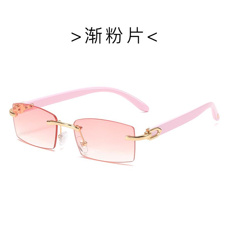 JYL TS Sunglasses Frameless Small Rectangle Unisex/9216 B-6689 песчаных коричневого