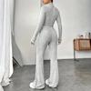 Costume tricoté de style occidental pour femmes, nouveaux pulls noirs fendus coréens, pantalons à jambes larges, ensembles décontractés en deux pièces pour dames