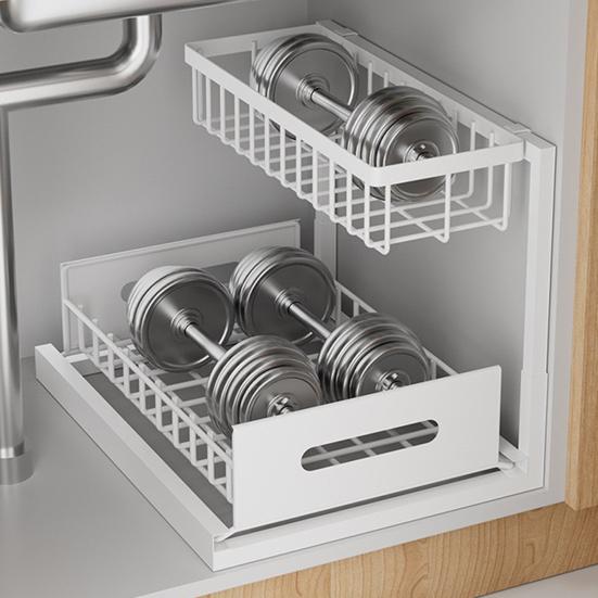 Storage Rack Seasoning Organizer Strong Load-bearing Rust-proof Pull-Out Design Kitchen Storage Shelf Spice Rack