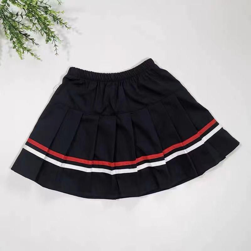Children's School Uniform Girls' Short Skirt Spring and Summer Skirt Long Pants Shorts Casual Sports Pants