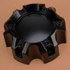 Set 4 capace centrale roată auto universale cu 6 prezoane Protector Jante Negru Mat