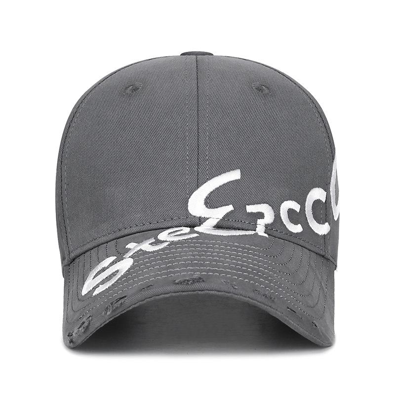 Wiosenna czapka bejsbolowa z bawełny pranej, z haftowanym napisem, chroniąca przed słońcem, z twardym daszkiem, stylowa, mała, outdoorowa czapka przeciwsłoneczna