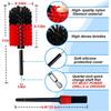 Wheel Brush Kit, Soft Drill Wheel Cleaner Brush, No Scratches Highly Dense Car Cleaning Brush Set For Wheels, Rims, Engines, Exhaust(Red/Black,2Pcs)