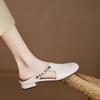Summer wear light sandals women's new summer square thick root soft-soled shoes retro half slippers