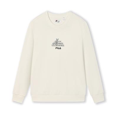 Fila Heritage Series Casual Simple Pullover Long Sleeve Sweatshirt Men Sweatshirt Egrets-White F11M518209F-WT