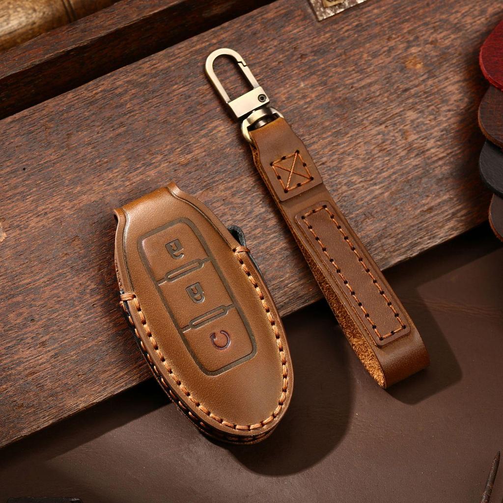 Handmade Leather Key Bag for 2020 Nissan Sylphy, Teana, Qijun, Tiida
