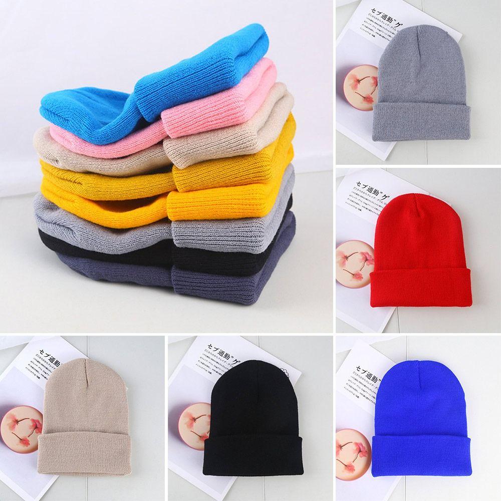 Thickened Beanie Caps Keep Warm Knitted Hat Fashion Winter Hats for Men Women