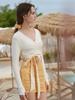 Painbei Ruched Skirt, Geo Yellow