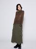 Callout New Year Washed Cargo Skirt / Khaki