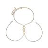 Breast Chain Choker Sexy Costume Metallic Jewelry Chain and Blingbling Strass Photo Props Jewelry Accessories for Women