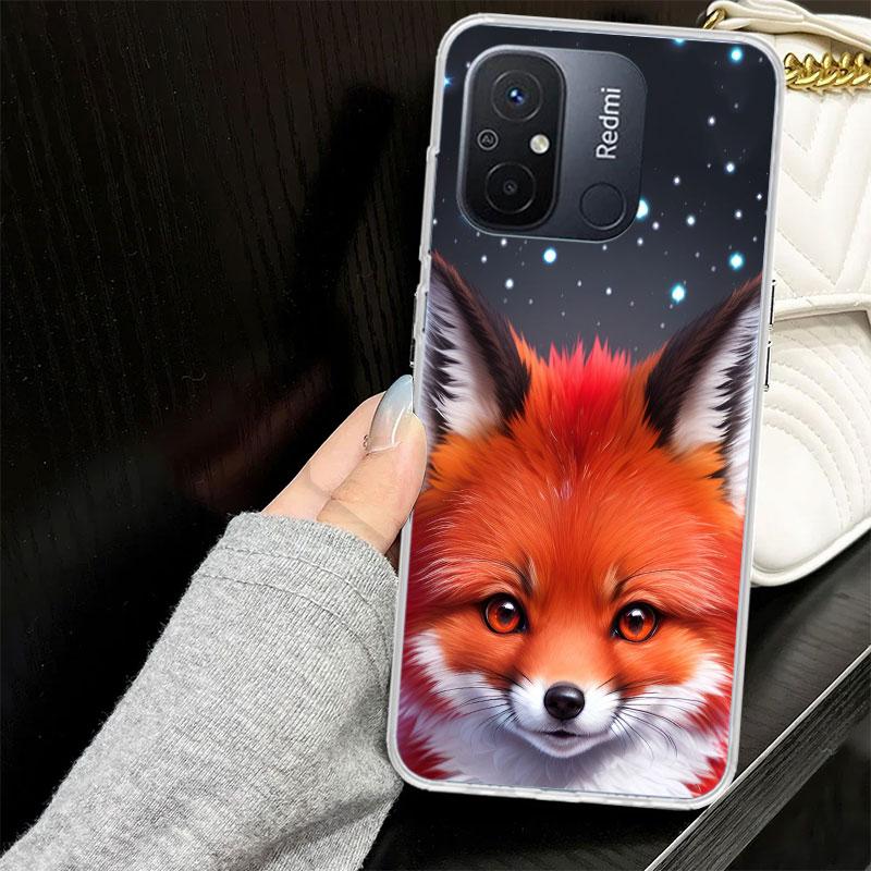 Animal Fox Case for Xiaomi Redmi 14C 13C 13 12C 12 10C 10 10A Phone Cover 9C 9 9A 9T 8 8A 7 7A 6 6A K70 K40 K20 Pro