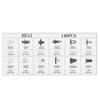 146-Piece Car Buckle Set for Mitsubishi & Suzuki - Plastic Clips Box