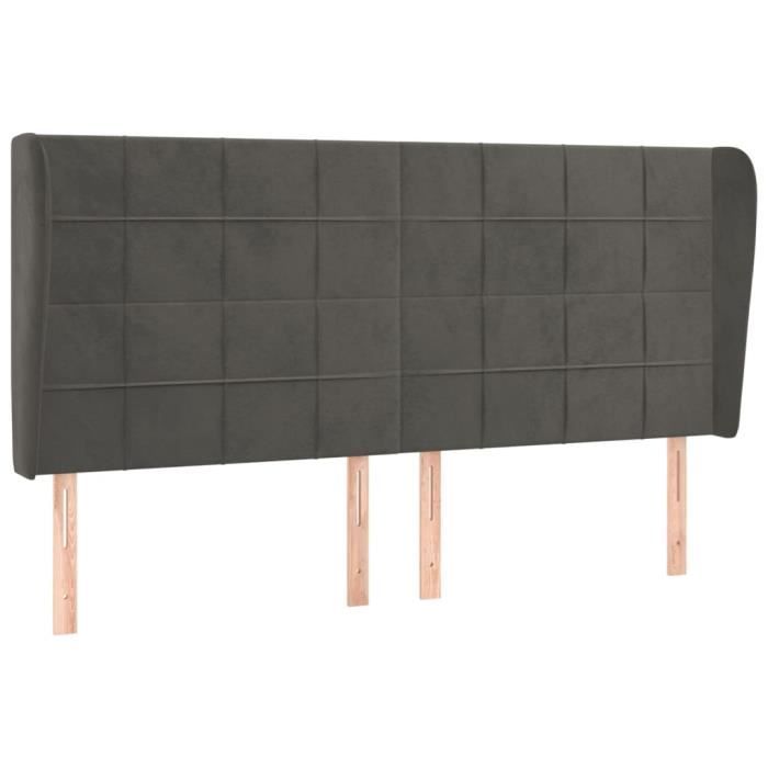 VidaXL Headboard with Ears Black 163x23x118-128 Cm Velvet3118012