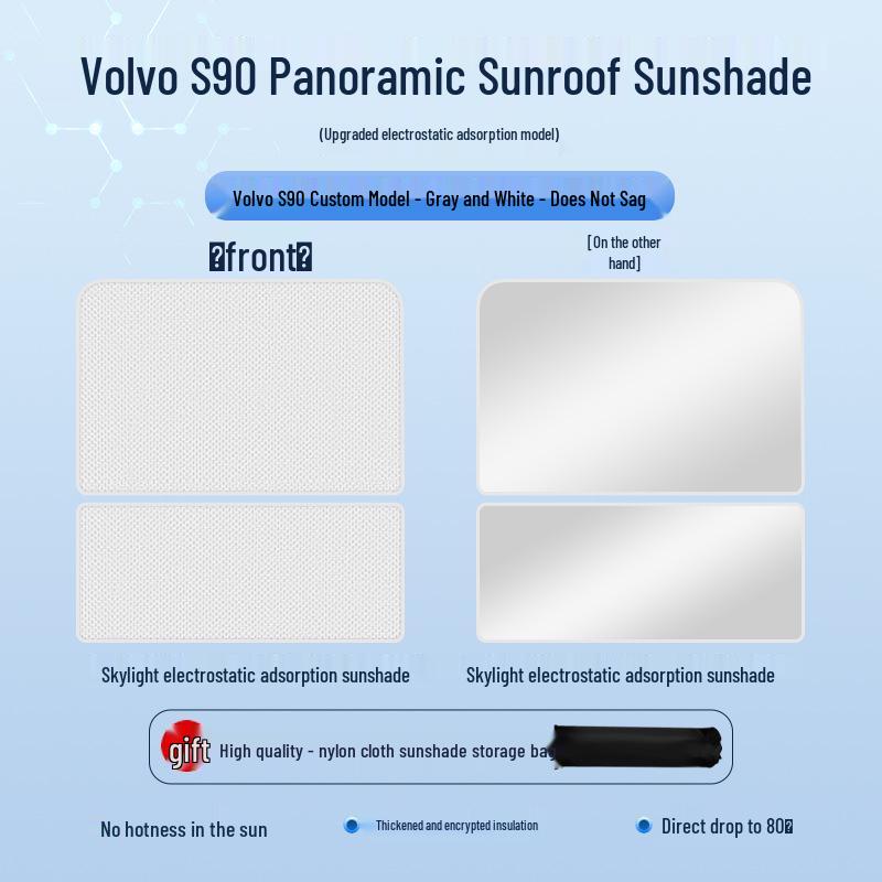Volvo S90 17-Model Sunroof Sunshade: Heat Insulation & Privacy Protection Sunshade Board