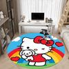 1pz Tappeto per Sedia Hello Kitty per Ufficio Antiscivolo, Tappeto Lavabile in Lavatrice per Ufficio, Decorazione Festiva per Stanza per Natale, Compleanno Poliestere