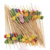 100 pezzi di perle per matrimonio, spiedini monouso in bambù, bastoncini per cocktail di frutta, cibo, buffet, snack, forchette, forniture per matrimoni, compleanno