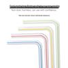 ZISIZ Disposable Colored Bent Plastic Straws