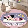 Personalized M-Minnie Round Chair Office Rug - Perfect for Mat, Office Chair & More - Ideal Gift for Birthdays and Holidays