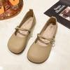 2026 Neue Damenschuhe Freizeit Damen Sneaker Weich All-Match Flache Schuhe mit niedrigem Schaft Runde Spitze Mokassins Oma Sommerkleid Mary Jane
