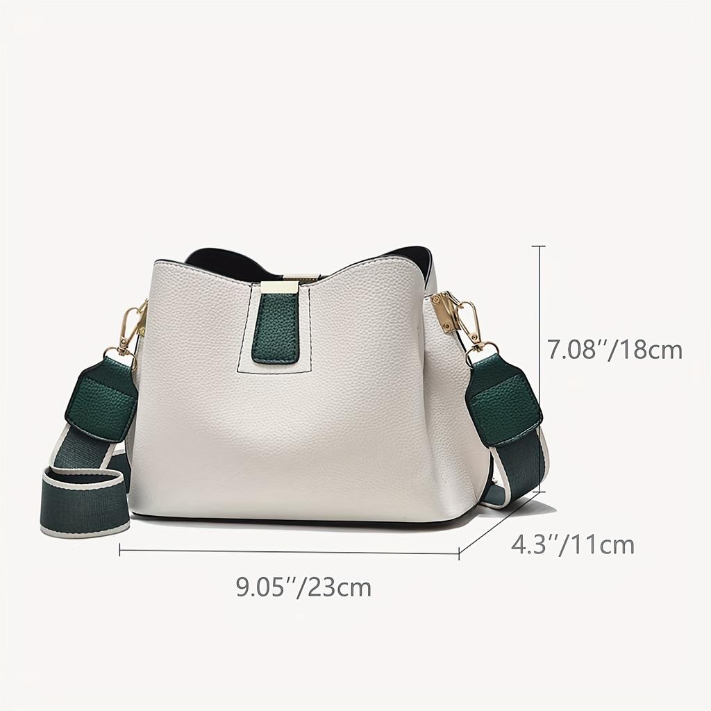 Elegant Women's Crossbody Bag, PU Leather Trendy Casual Shoulder Handbag/Purse, Versatile Fashion Bucket Bag