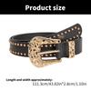 Pin Buckle Belt for Pants Rivet Studded Leopard Pattern Belt Subcultures Sweater Belt 2000s Hot Girl Belt Waist Accessory
