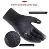 Men's Winter Warm Fleece-Lined Gloves for Cycling, Women's Windproof, Waterproof, Anti-Slip, Touch Screen, Electric Driving, Cold Protection