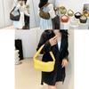 Charming Floral Ruched Tote Bag For Women 2024 Summer Sweet Versatile Shoulder Bag