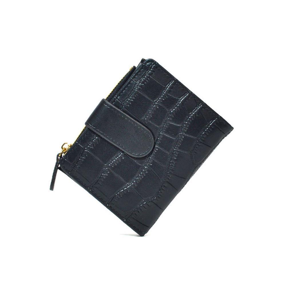 Korean Style Short Wallet Alligator Pattern Women's Wallet Ins Double Fold Wallet  Girl