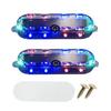 2pcs Car Solar Powered LED Lights Fake Car Warning Lights LED Flashing Warning Lights