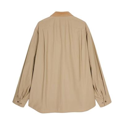 CROQUIS Men's 2025 Spring H-Shape Stand Collar Long Sleeve Shirt